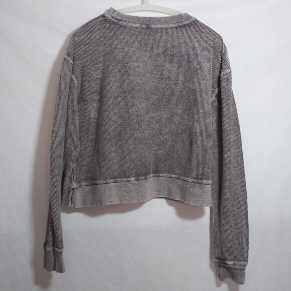 Simply Southern Grey Cow Hat Howdy Long Sleeve Crew Sweatshirt Size S - Picture 7 of 7
